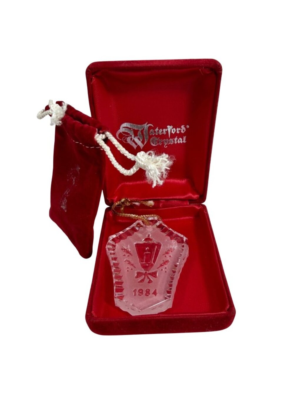 Waterford Crystal Ornament LANTERN w/ Box + Dust Bag 1984 EUC Collectible